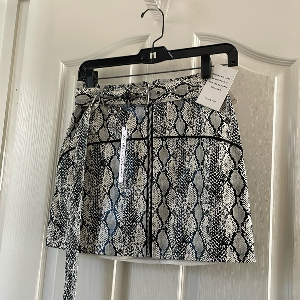 *NEW* For Love and Lemons Claude Mini Skirt Snake Print.